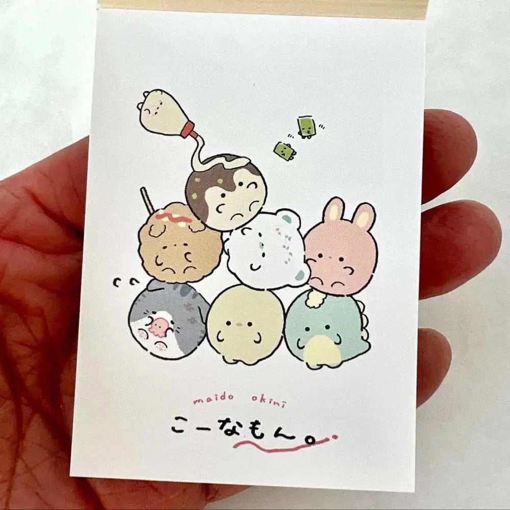 BCmini Notebooks & Notepads Round Animals Takoyaki Mini Notepad