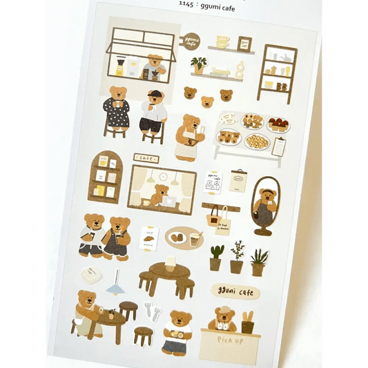 BCmini Sticker Sheet Ggumi Cafe Sticker Sheet - Suatelier Design