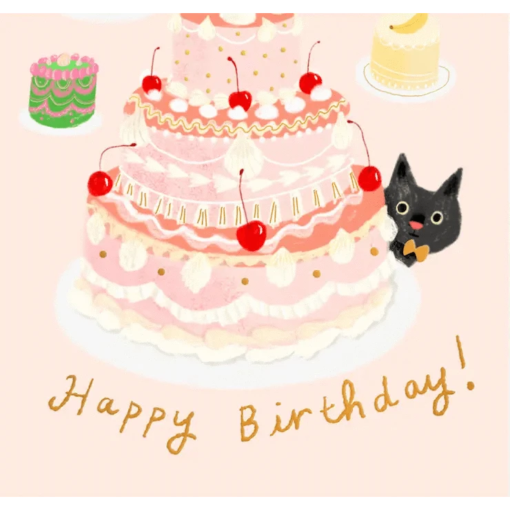 Carolyn Suzuki Greeting Cards LE GATEAU - Birthday Card