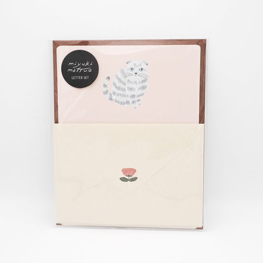 EL COMMUN Greeting Cards Matsuo Miyuki - Cat Letter Set - Amy