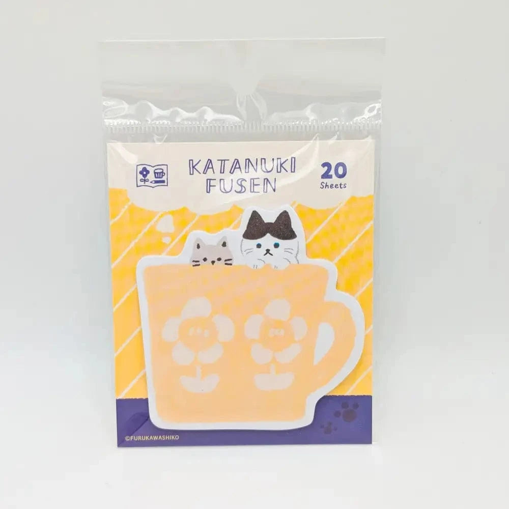 FURUKAWASHIKO Sticky Notes Sticky Notes - Watashi-biyori Series - Die-Cut Kitten Mug