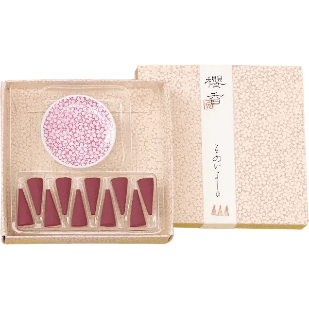 "Japacolle" Japan Collections Incense KOSAI - SAKURA Cone and Incense stand: SOMEI YOSHINO
