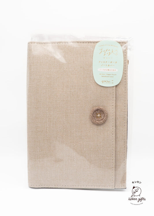 JPT Beige YURU LOG NOTEBOOK COVER B6 CLOTH
