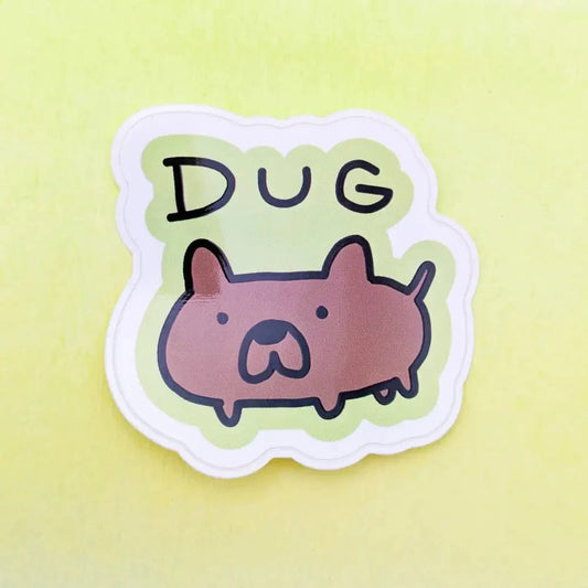 Just Peachy Press Vinyl Stickers Dug - Poorly Drawn Dog 2" Vinyl Sticker