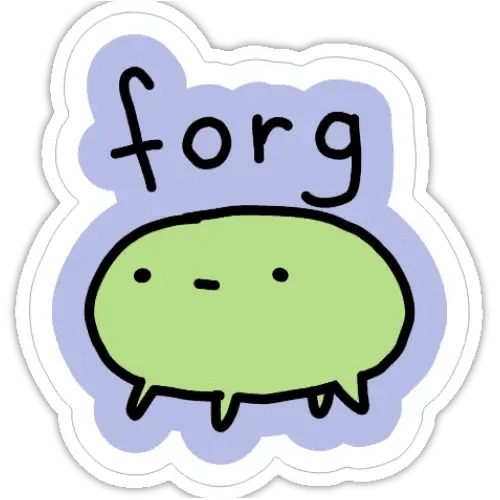 Just Peachy Press Vinyl Stickers Forg - Poorly Drawn Frog 2" Vinyl Sticker