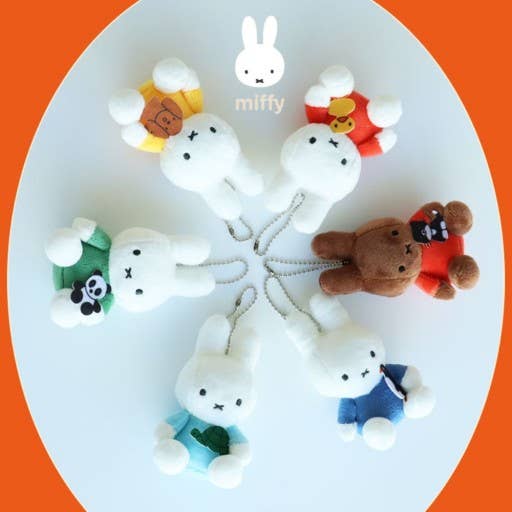 K_Wonderland All Colors Limited Miffy Plush with lovely animal Keychain Bag Charm