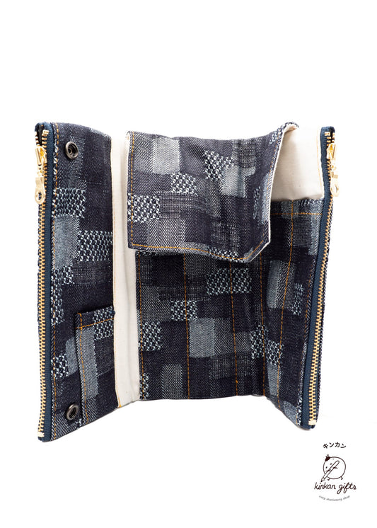 LUDDITE Co. Patchwork Luddite Denim Bendy Pen Case