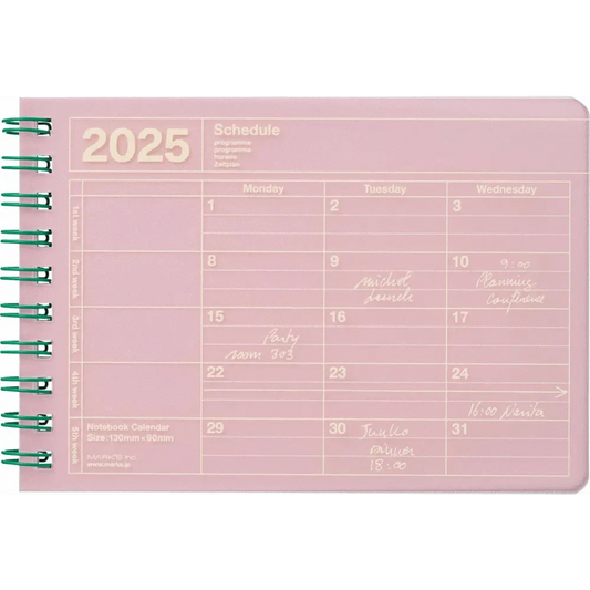 MARK'S Inc. Calendars, Organizers & Planners Pink Notebook Calendar 2025 SS