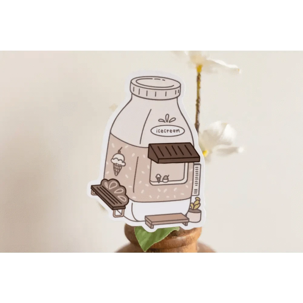 Sundrop Studios Vinyl Stickers Beverage Places- Ice Cream Stand