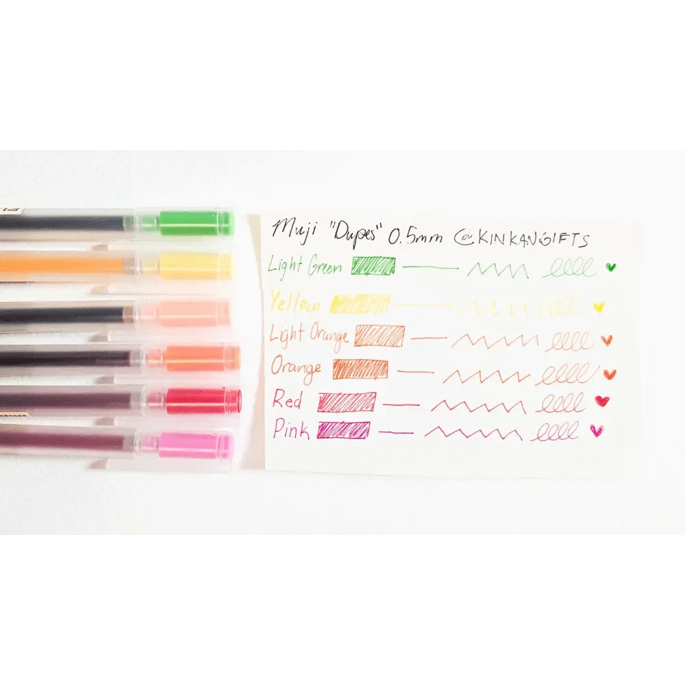 Amazon Pens XIZE SH - Muji "Dupe" Colored Gel Pens - .5mm