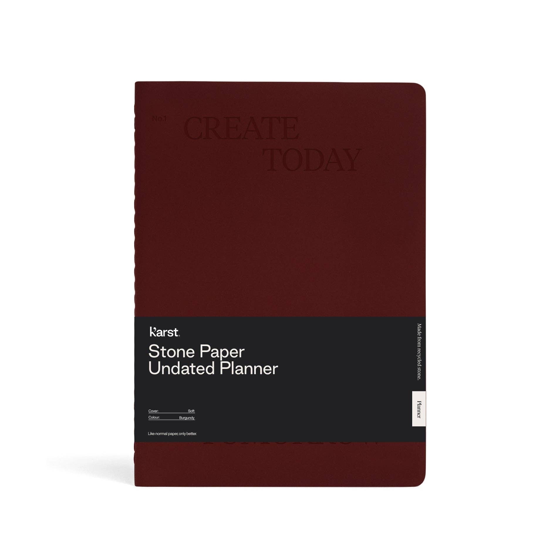 Ameico Burgundy Karst - B5 Softcover Undated Planner