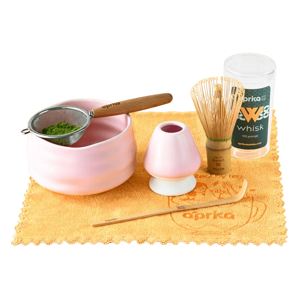 Aprikalife Tea & Tea Sets Pink Ceremonial Matcha Starter Kit (6pcs), Christmas Gift Set