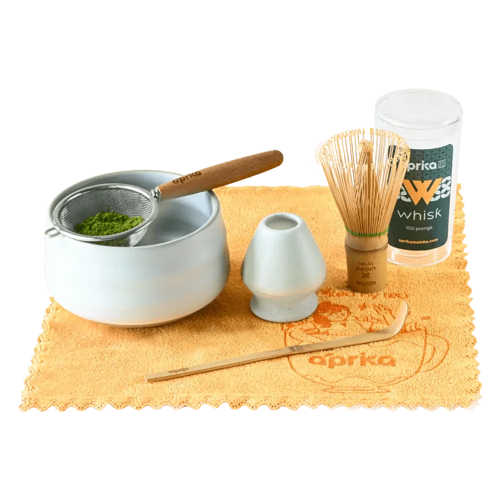 Aprikalife Tea & Tea Sets White Ceremonial Matcha Starter Kit (6pcs), Christmas Gift Set