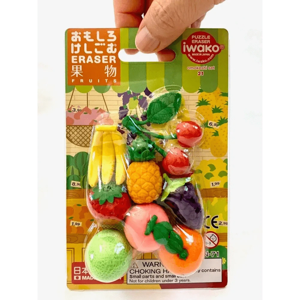 BCmini Erasers Iwako Fruit Eraser Card