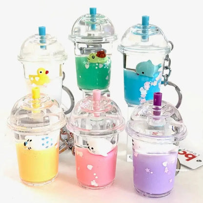 BCmini Keychains Animal Boba Key Charm