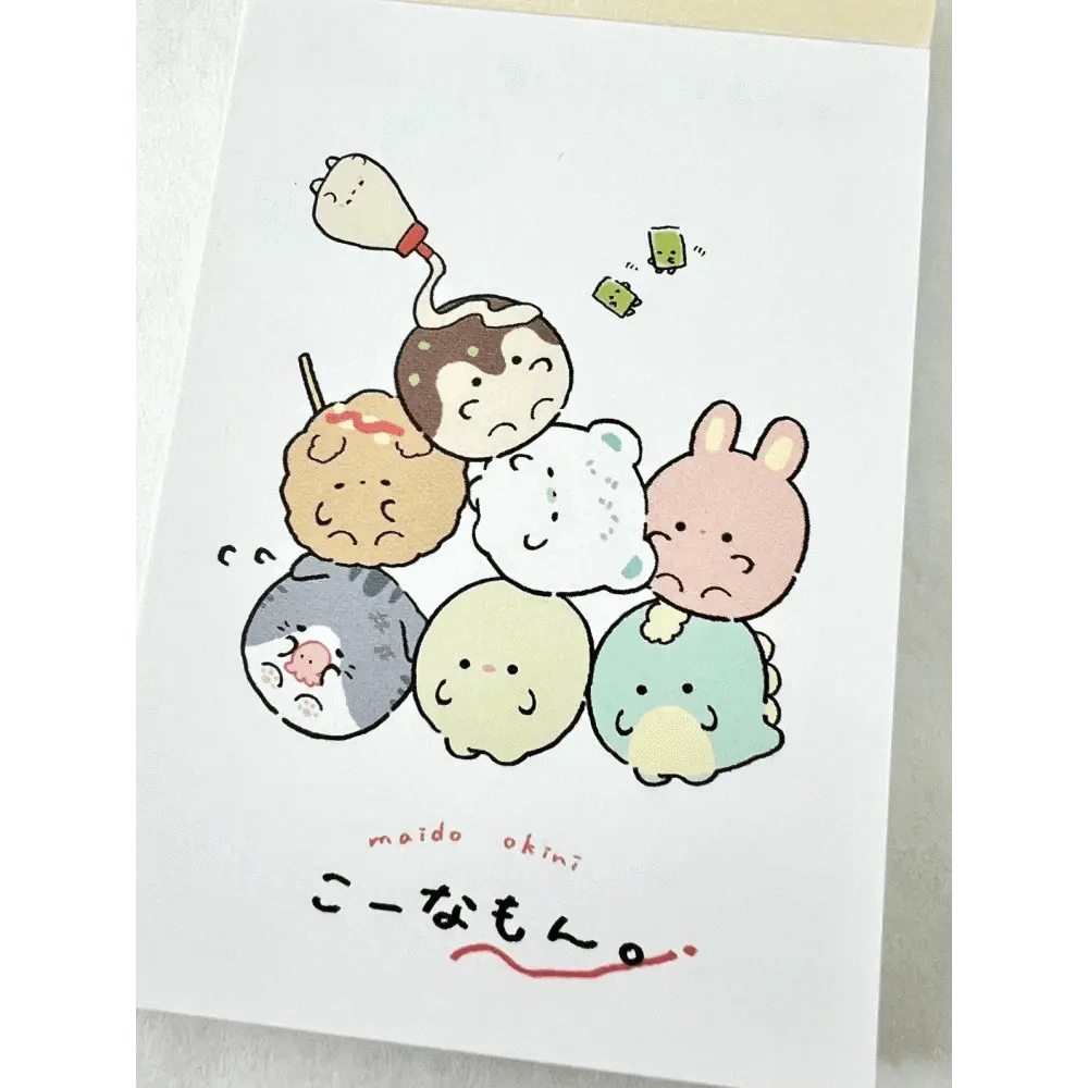 BCmini Notebooks & Notepads Round Animals Takoyaki Mini Notepad