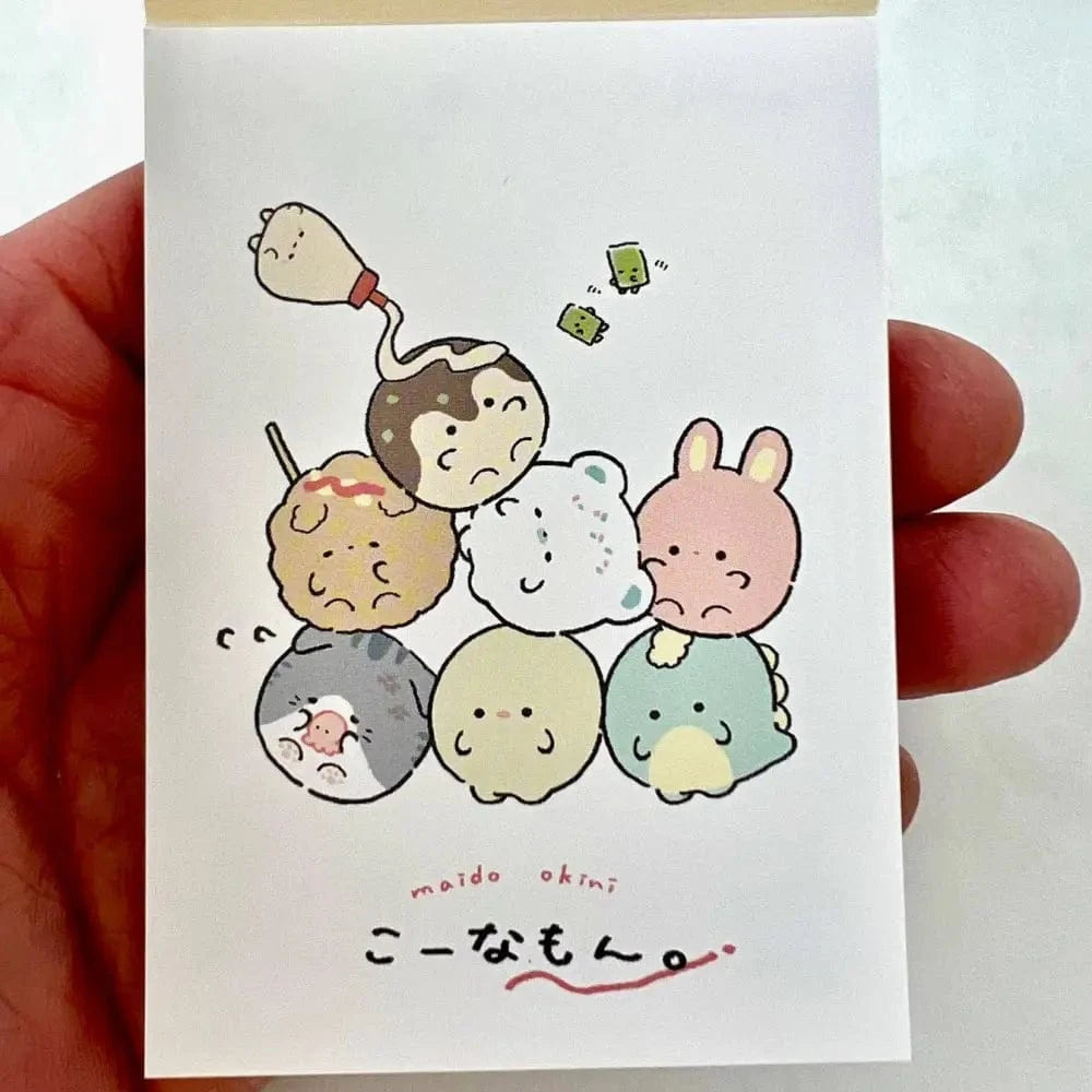 BCmini Notebooks & Notepads Round Animals Takoyaki Mini Notepad