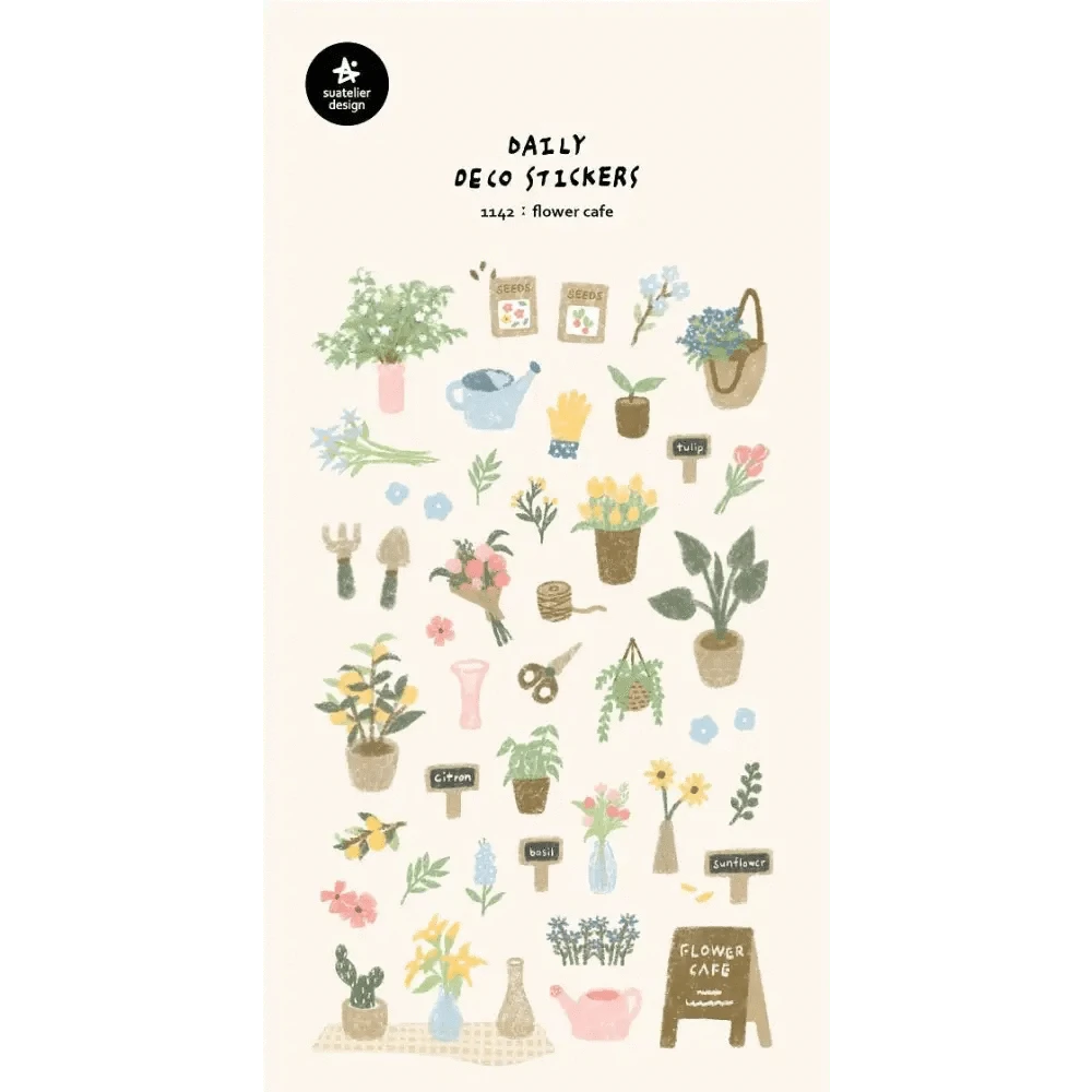 BCmini Sticker Sheet FLOWER CAFE STICKERS