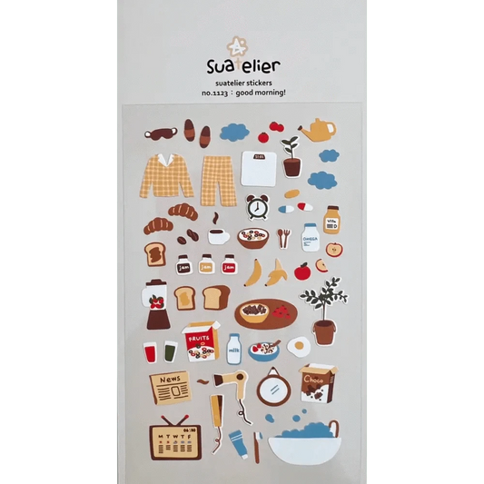 BCmini Sticker Sheet Good Morning Routine Sticker Sheet