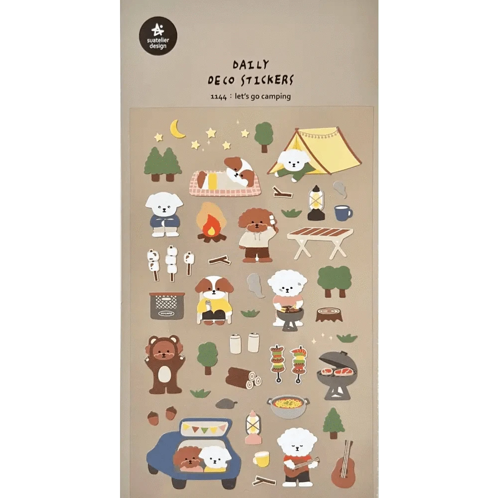 BCmini Sticker Sheet Let's Go Camping Stickers