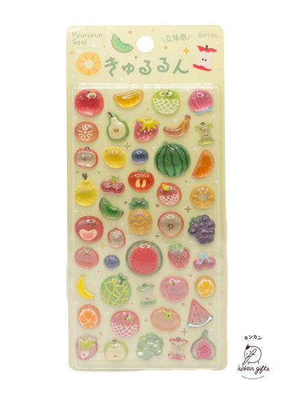 BGM INC. Decorative Stickers Fruits BGM - Kyuyurun 3D Stickers - Cafe a la Mode