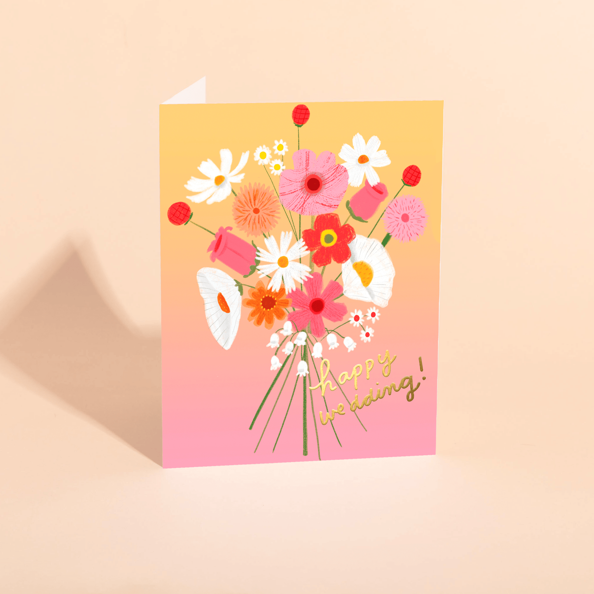 Carolyn Suzuki Greeting Cards HAPPY BOUQUET - Wedding Card