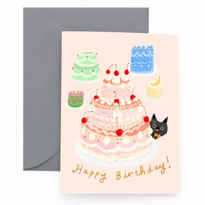 Carolyn Suzuki Greeting Cards LE GATEAU  - Birthday Card