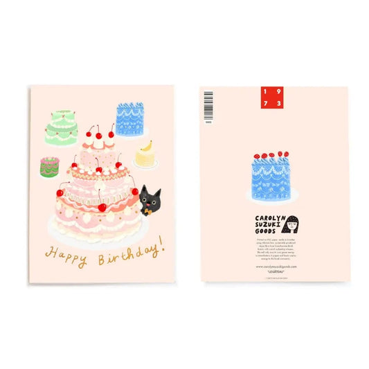 Carolyn Suzuki Greeting Cards LE GATEAU  - Birthday Card