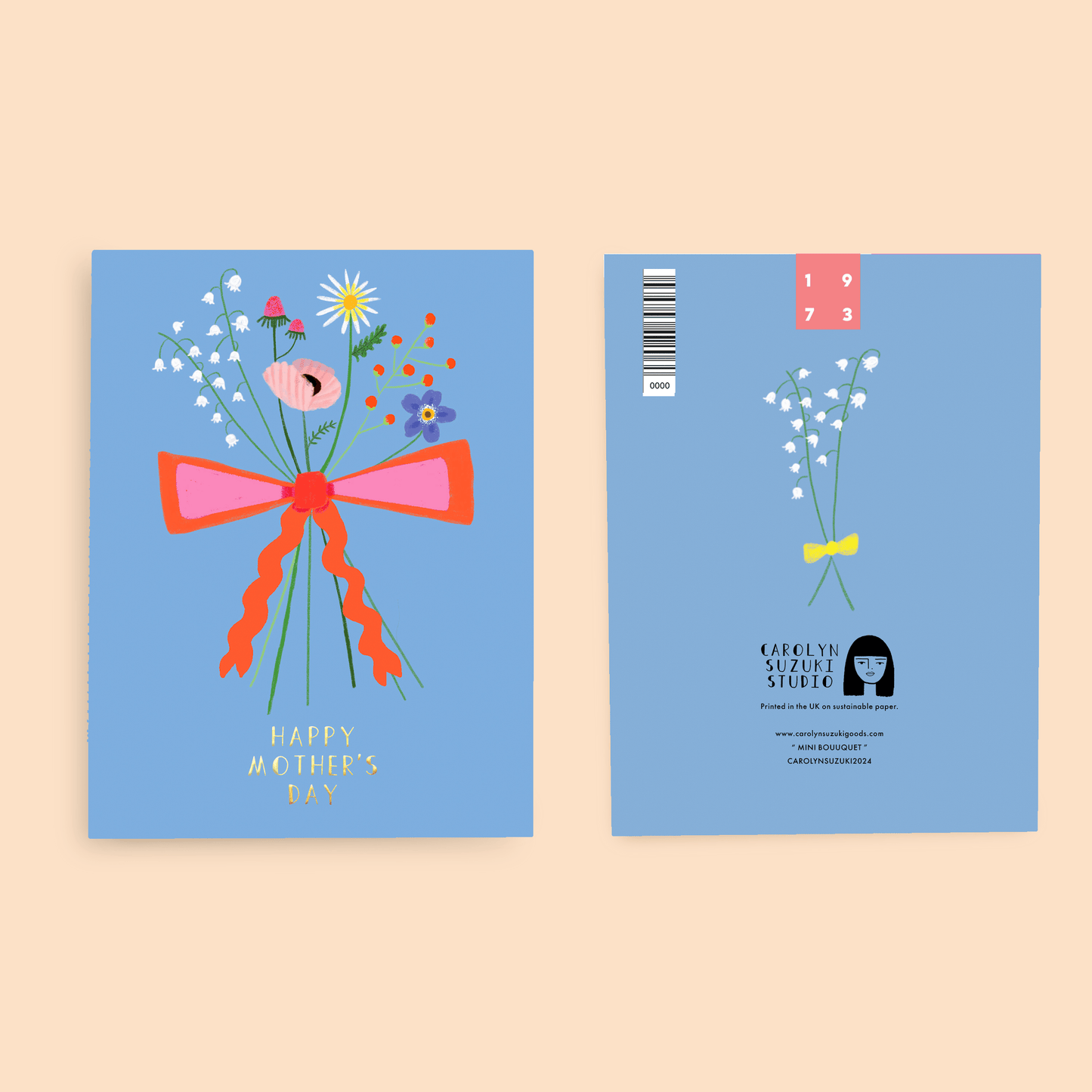 Carolyn Suzuki Greeting Cards MINI BOUQUET - Mother's Day Card