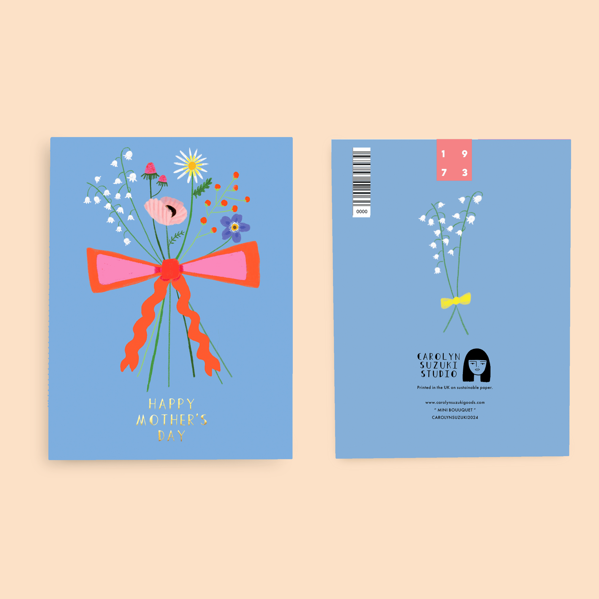 Carolyn Suzuki Greeting Cards MINI BOUQUET - Mother's Day Card