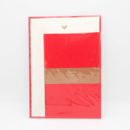 EL COMMUN Greeting Cards Lucia Red Heart Letter Set