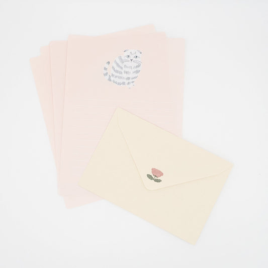 EL COMMUN Greeting Cards Matsuo Miyuki - Cat Letter Set - Amy