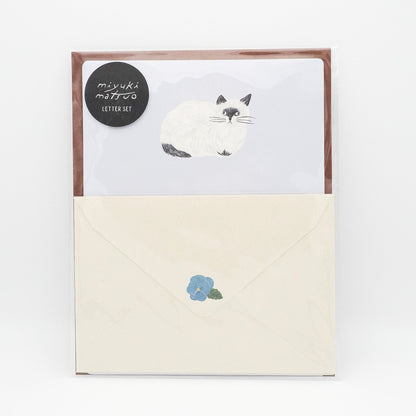 EL COMMUN Greeting Cards Matsuo Miyuki - Cat Letter Set - Repos