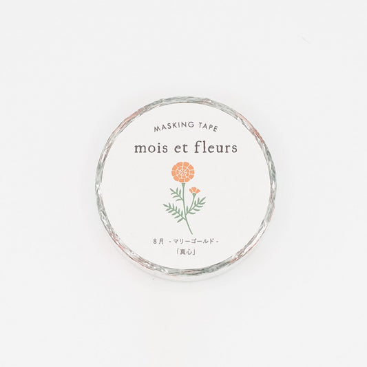 EL COMMUN Washi Tape Mois et Fleurs Washi Tape - Marigold Pattern