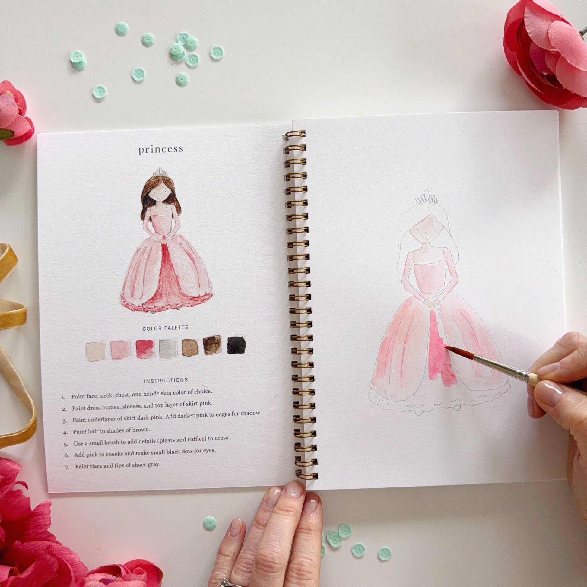 emily lex studio Fairytale watercolor workbook