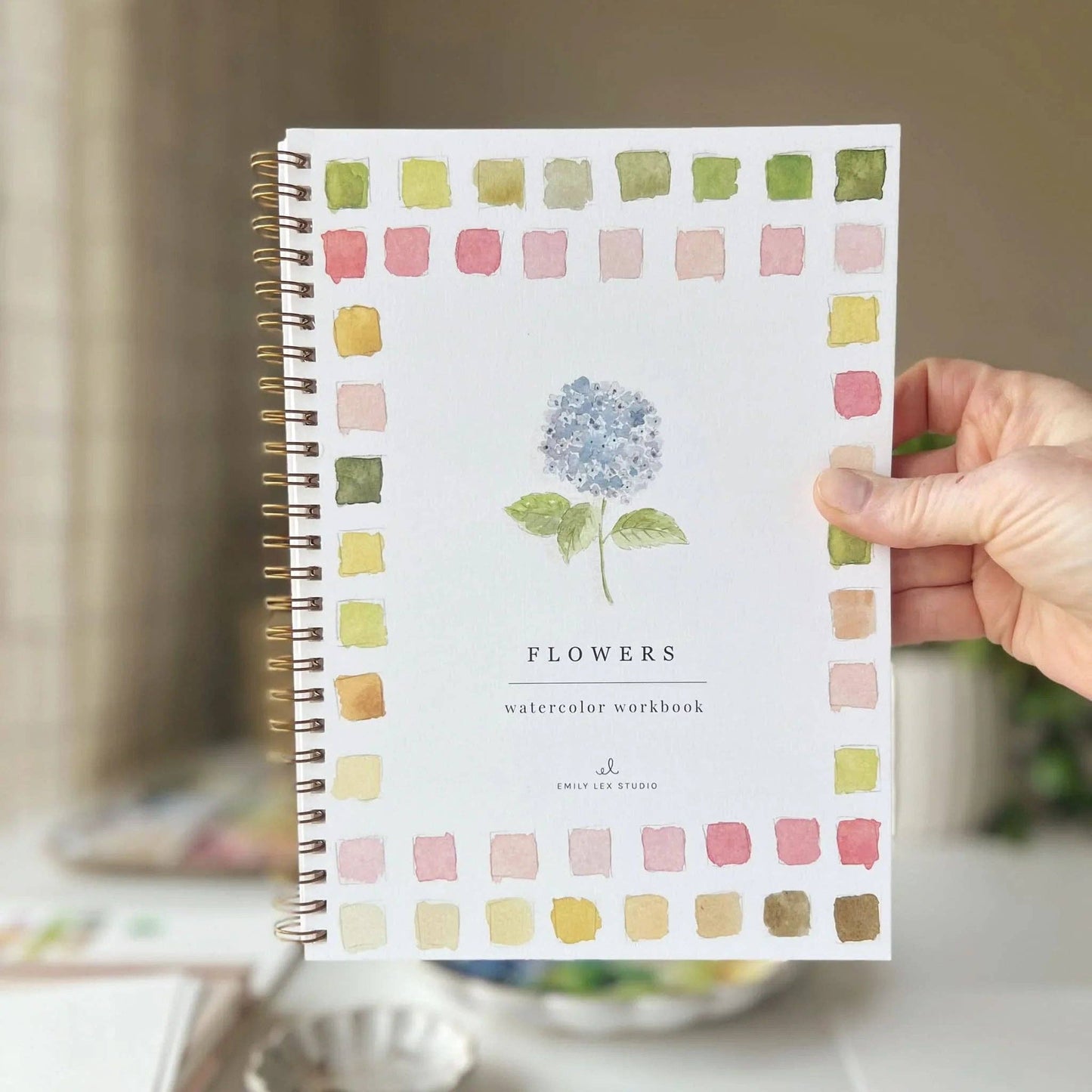 emily lex studio Flowers watercolor workbook