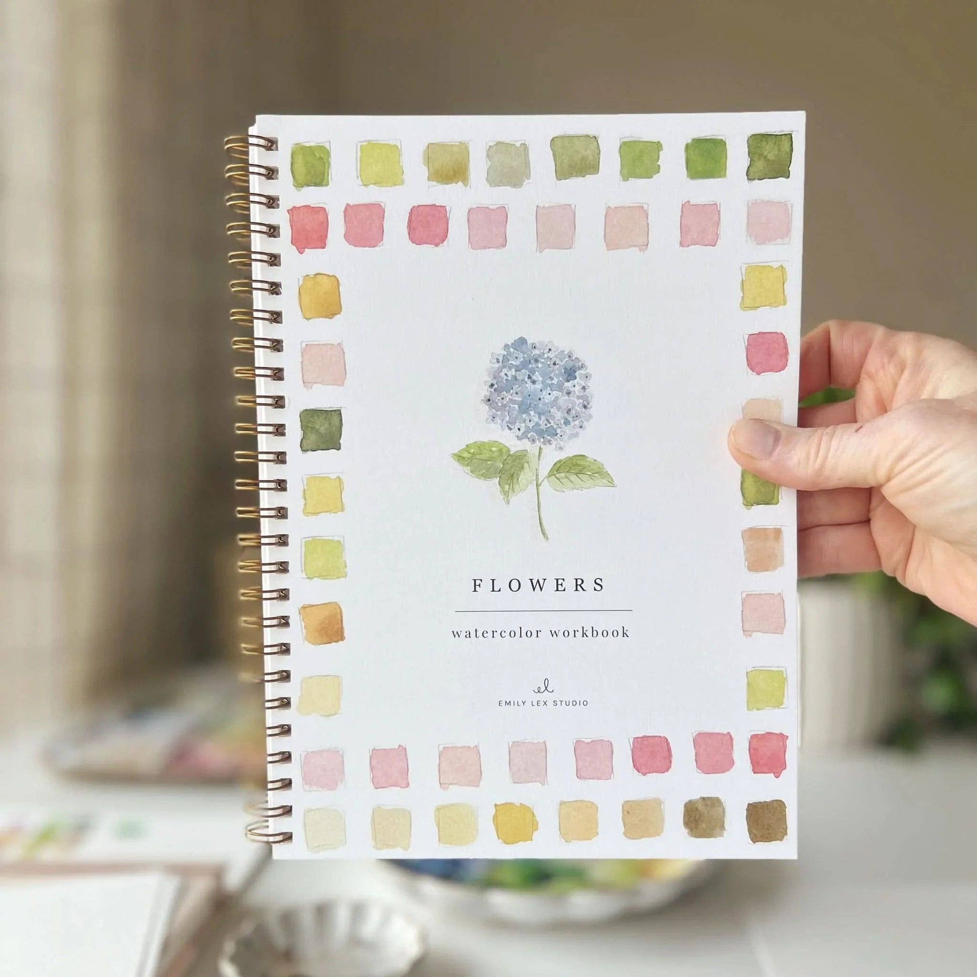 emily lex studio Flowers watercolor workbook