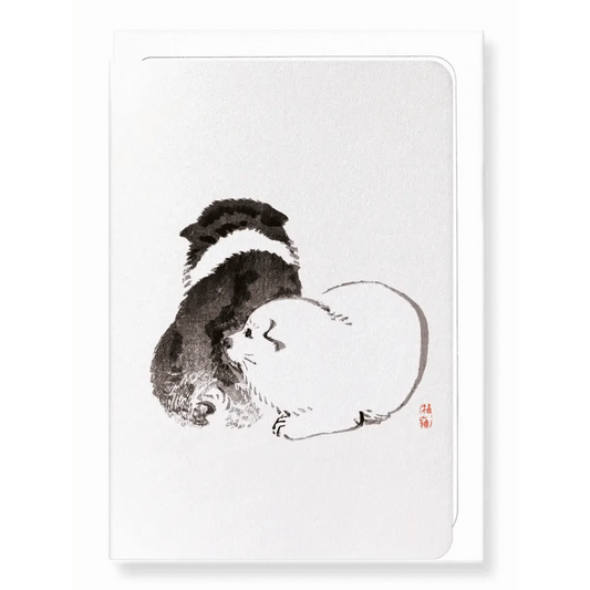 Ezen Trade Greeting Cards DOG PUPPIES: Japanese Greeting Card