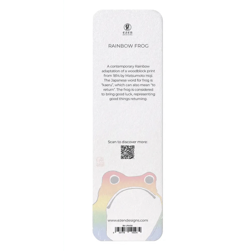 Ezen Trade Greeting Cards RAINBOW FROG: Japanese Bookmark