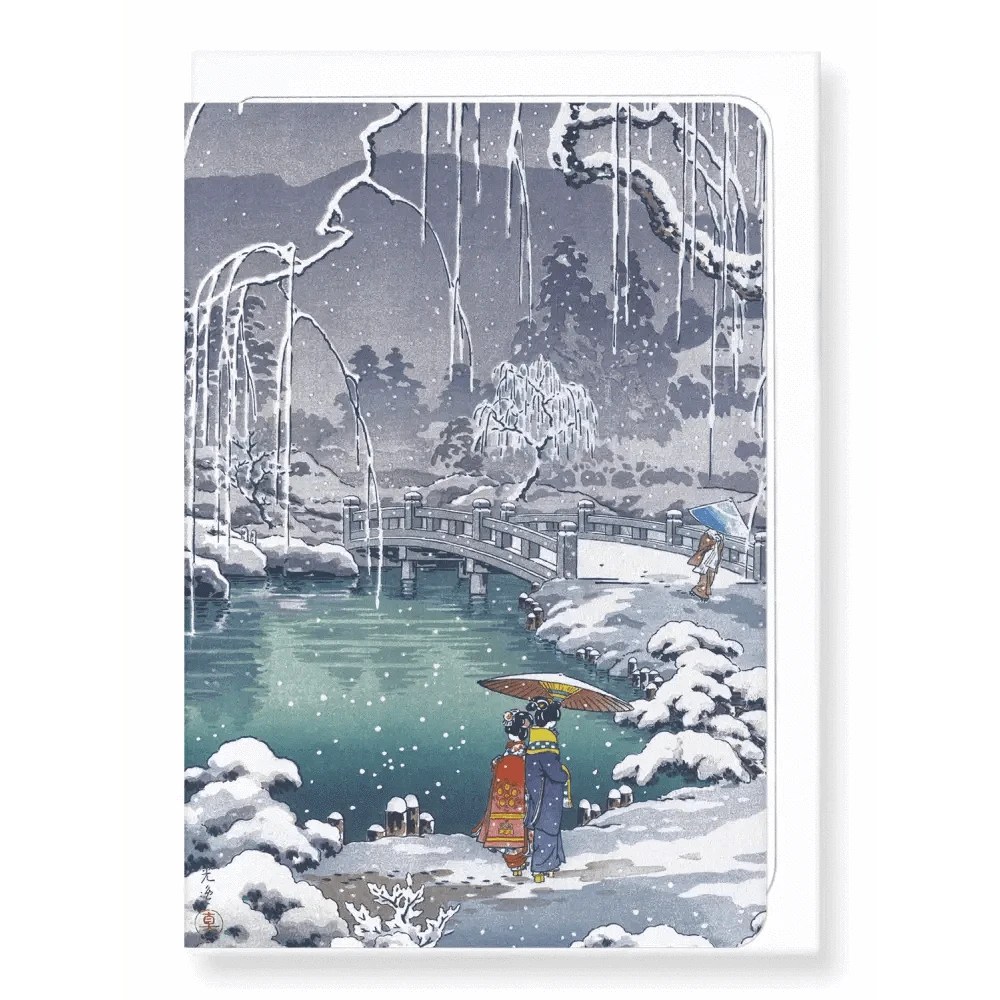 Ezen Trade Greeting Cards WINTER WILLOWS: Japanese Greeting Card