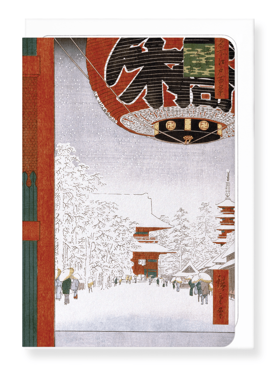 Ezen Trade KINRYUZAN TEMPLE, ASAKUSA (1856): Japanese Greeting Card