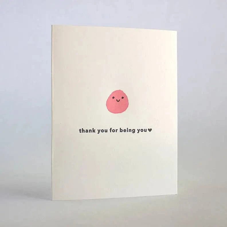 Fugu Fugu Press Greeting Cards Thank You For Being You - Letterpress Thank You Card