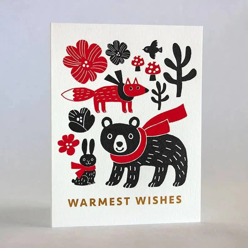Fugu Fugu Press Greeting Cards Warmest Bear Bunny Fox