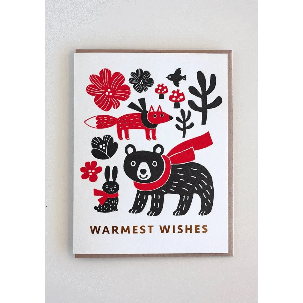 Fugu Fugu Press Greeting Cards Warmest Bear Bunny Fox
