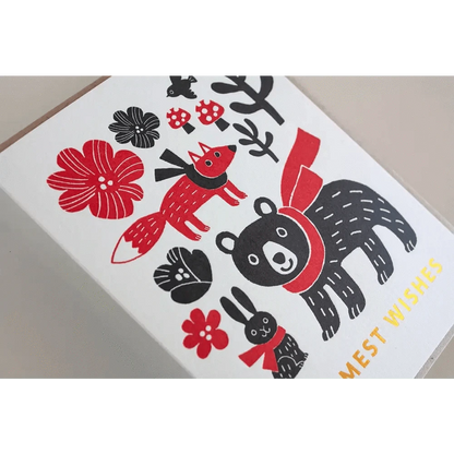 Fugu Fugu Press Greeting Cards Warmest Bear Bunny Fox