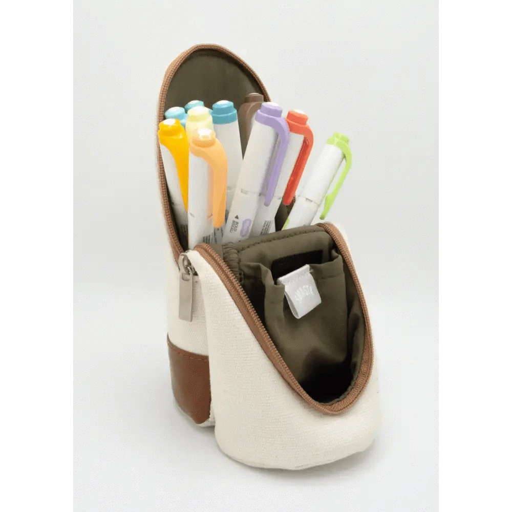 Fuji stationery Pen & Pencil Cases Ivory Sma-Sta Standing Pen Case - Canvas