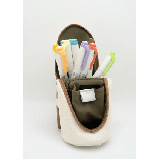 Fuji stationery Pen & Pencil Cases Ivory Sma-Sta Standing Pen Case - Canvas