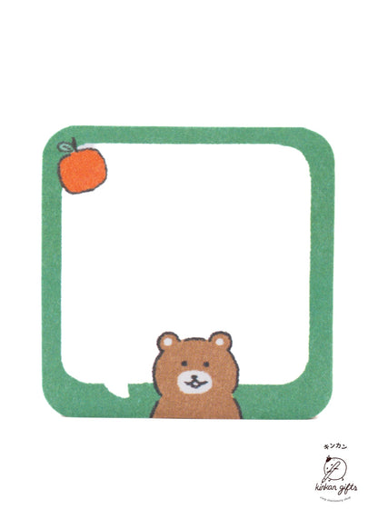FURUKAWASHIKO Sticky Notes Bear Speech Bubble Furukawa Shiko Mini-Message Sticky Notes