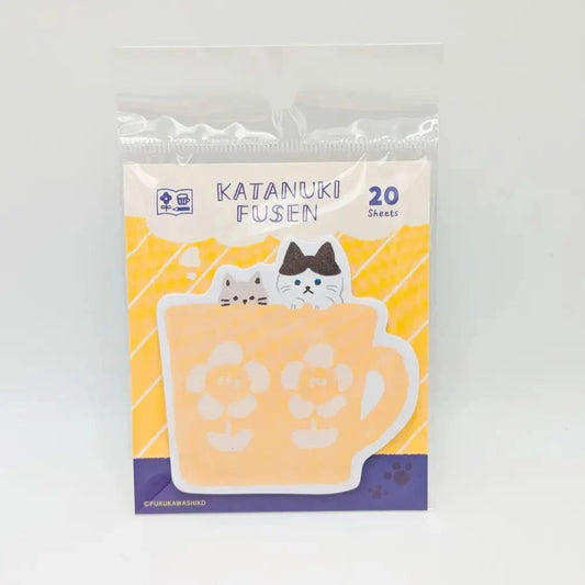 FURUKAWASHIKO Sticky Notes Sticky Notes - Watashi-biyori Series - Die-Cut Kitten Mug
