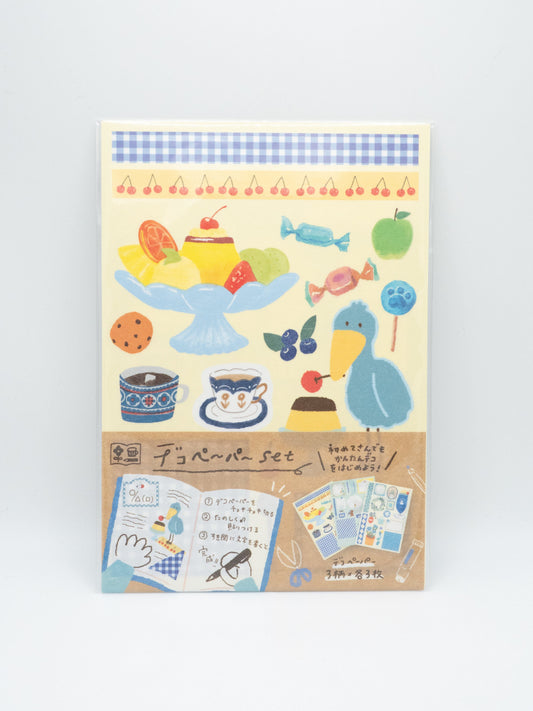 FURUKAWASHIKO Washi Stickers Blue Furukawa Shiko Watashi-biyori Dessert Sticker Sheet